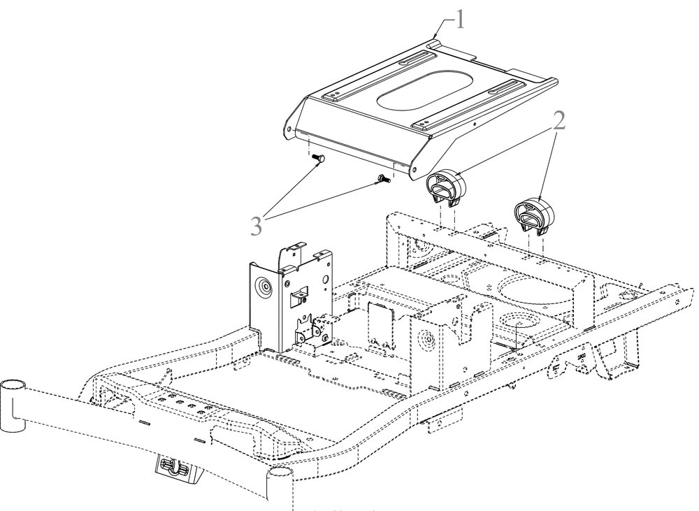Seat Adjustment Diagram and Parts List for ZT1-42KW (17RIEACE010)(2022) Cub Cadet Lawn Tractor